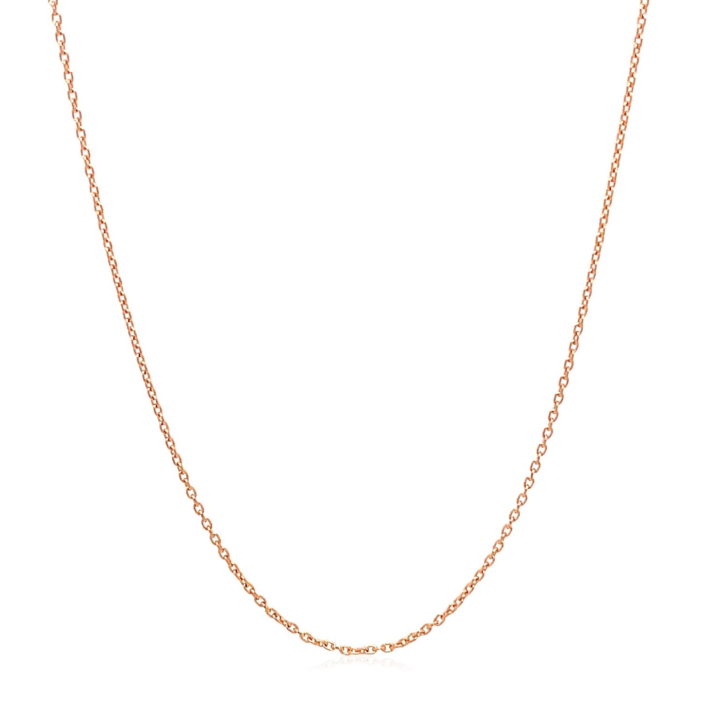 14k Rose Gold Oval Cable Link Chain