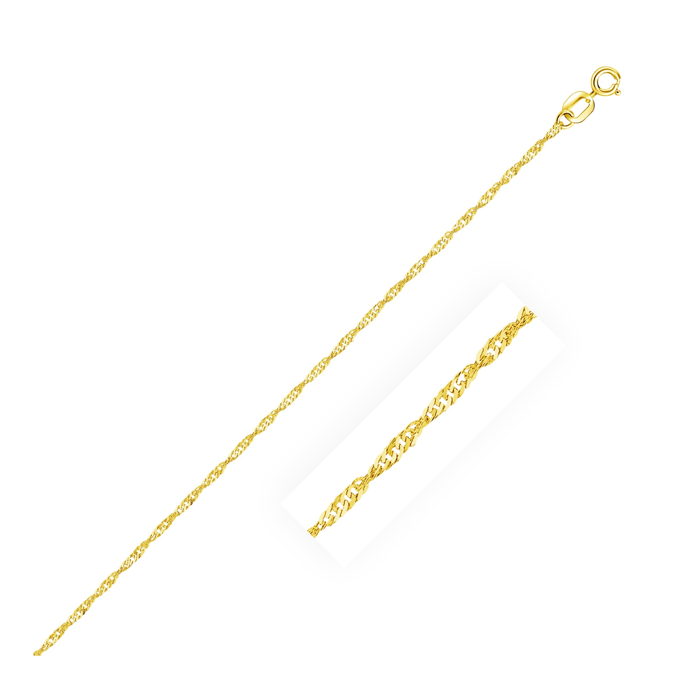10k Gold Singapore Chain (1.10 mm)