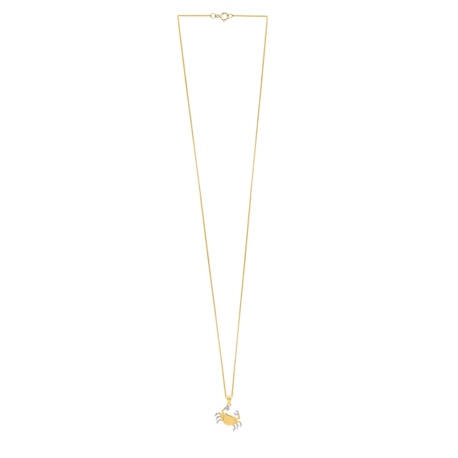 Crab Necklace in 10K Two Tone Gold
