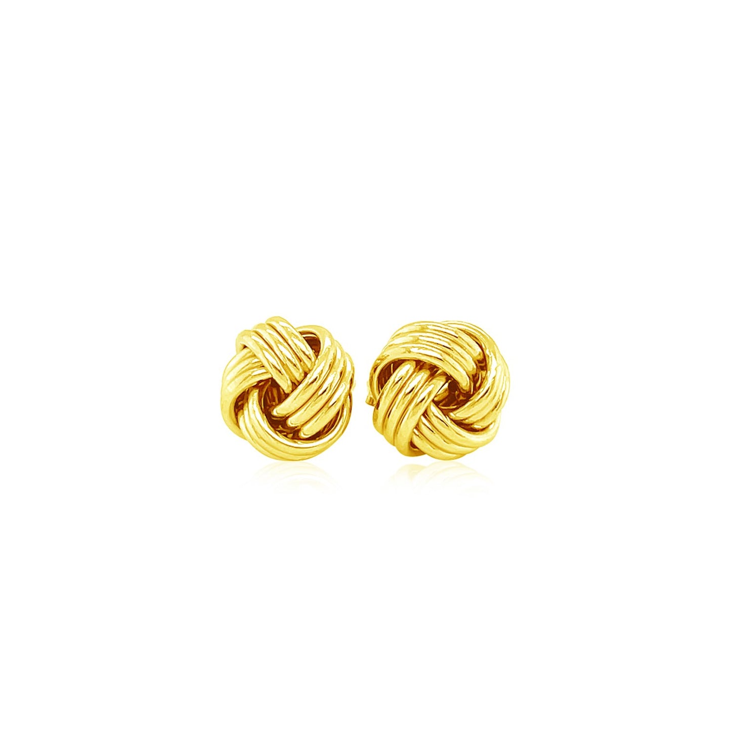 Love Knot Post Earrings in 14k Gold 12.7mm