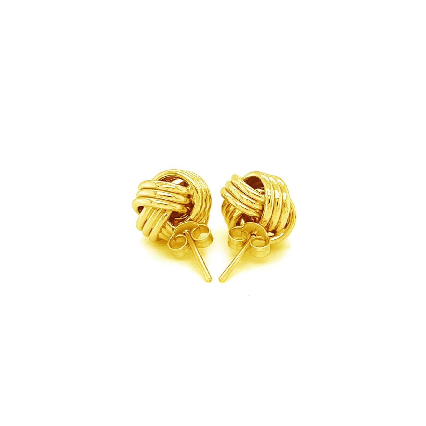 Love Knot Post Earrings in 14k Gold 12.7mm