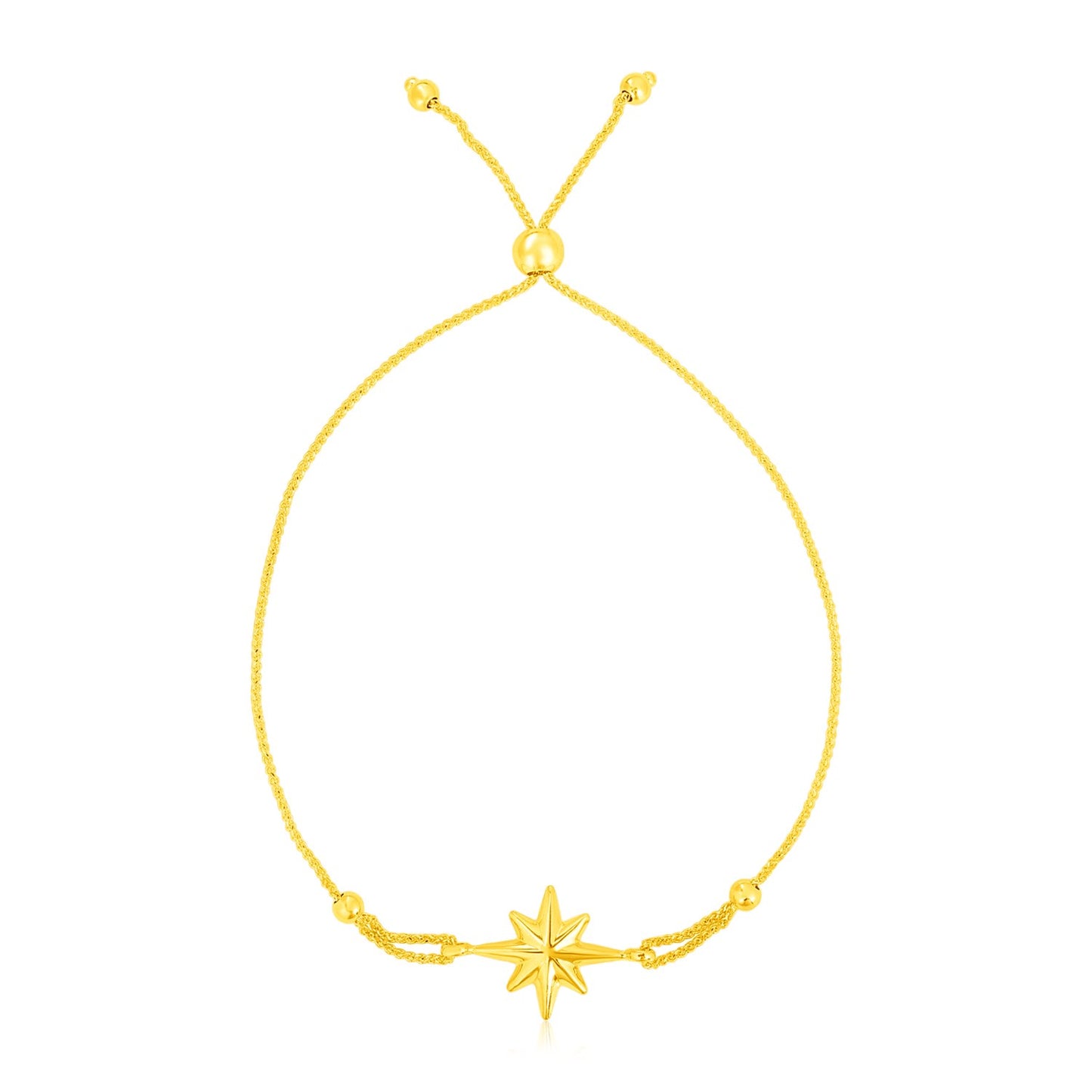 14k Gold Adjustable Bracelet w/Star