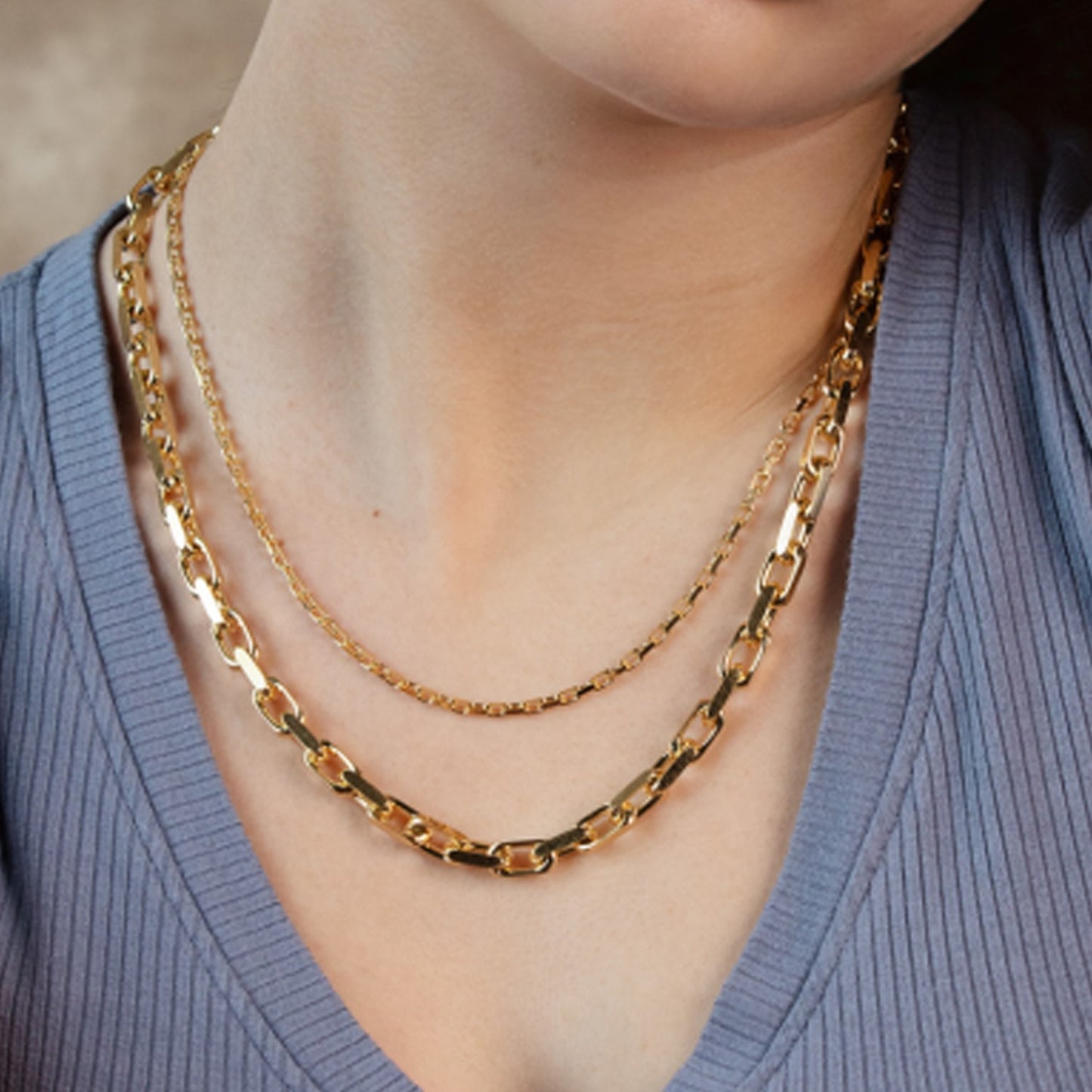 14k Gold French Cable Link Chain
