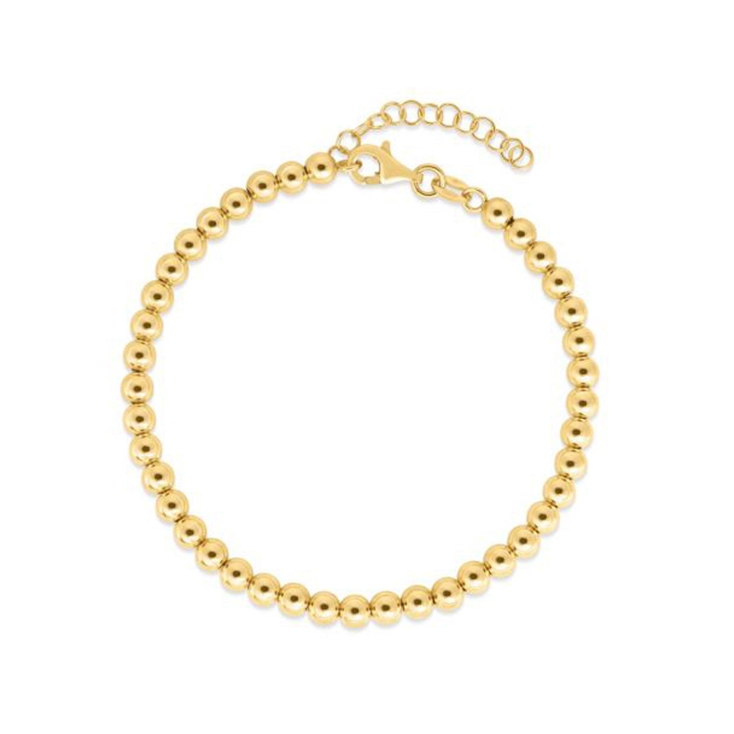 14k Gold Bead Chain Necklace