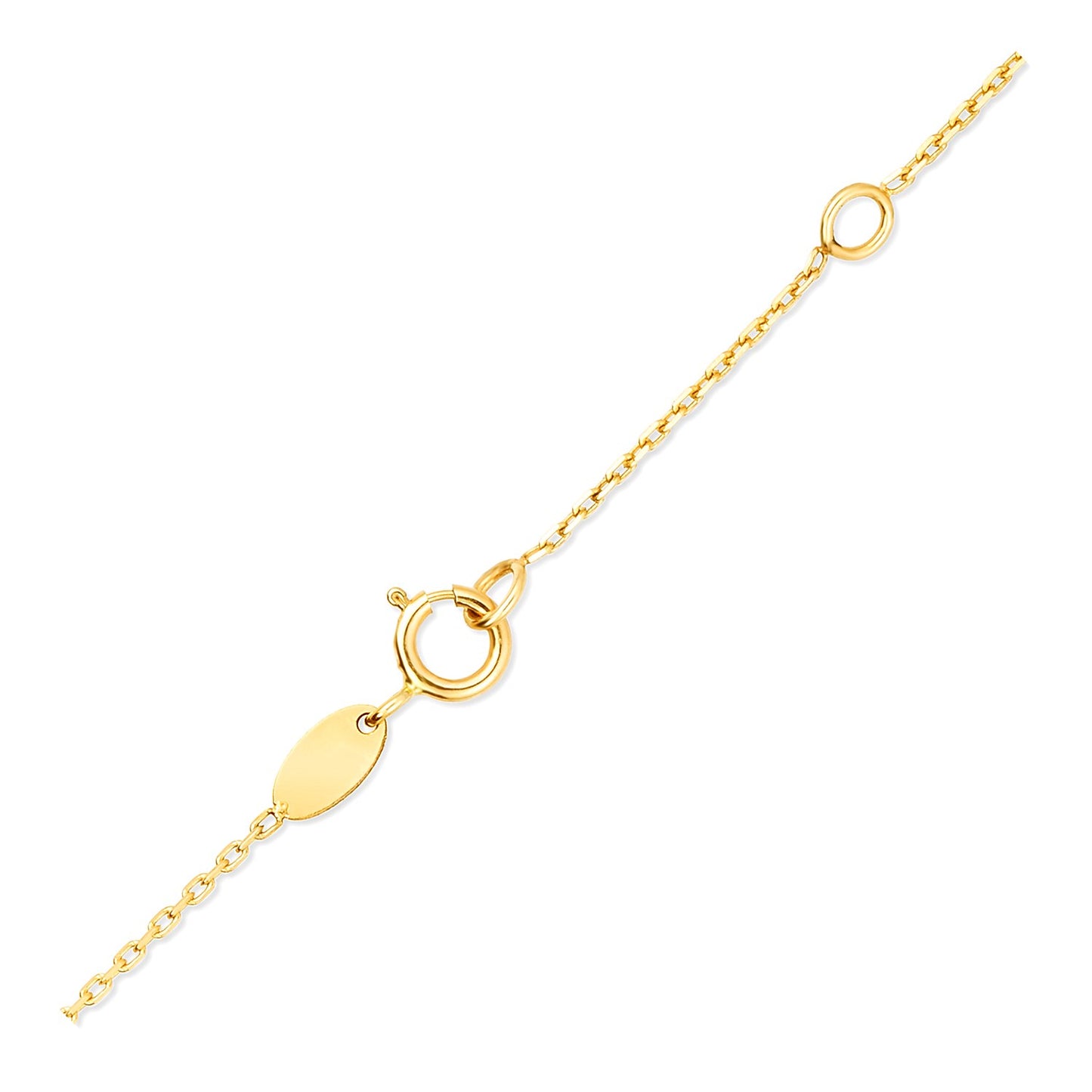 14k Gold Chain Necklace w/Cross Stations