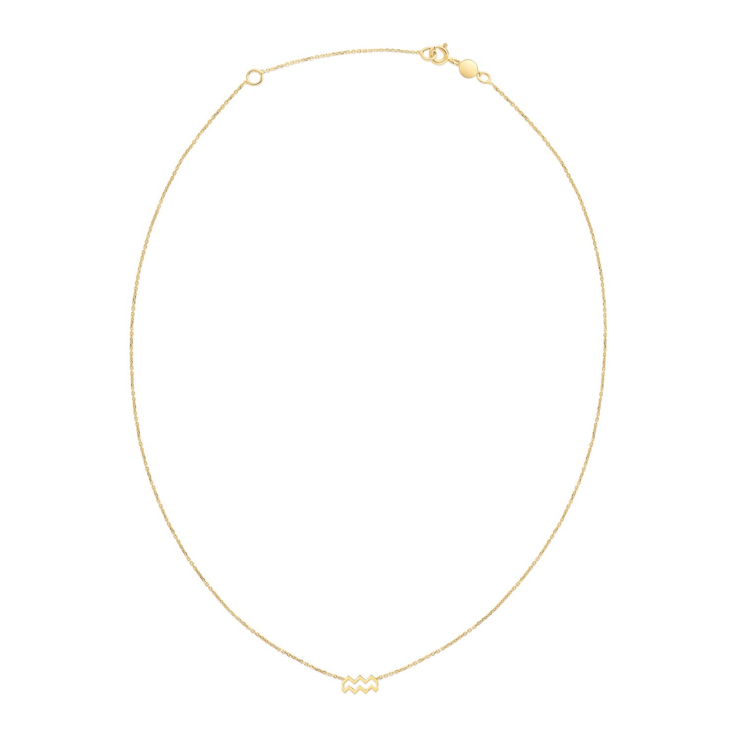 14K Gold Aquarius Necklace