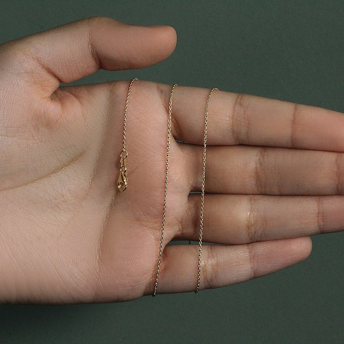 10k Gold Oval Cable Link Chain (0.97 mm)