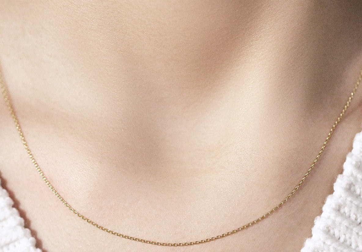 10k Gold Oval Cable Link Chain (0.97 mm)
