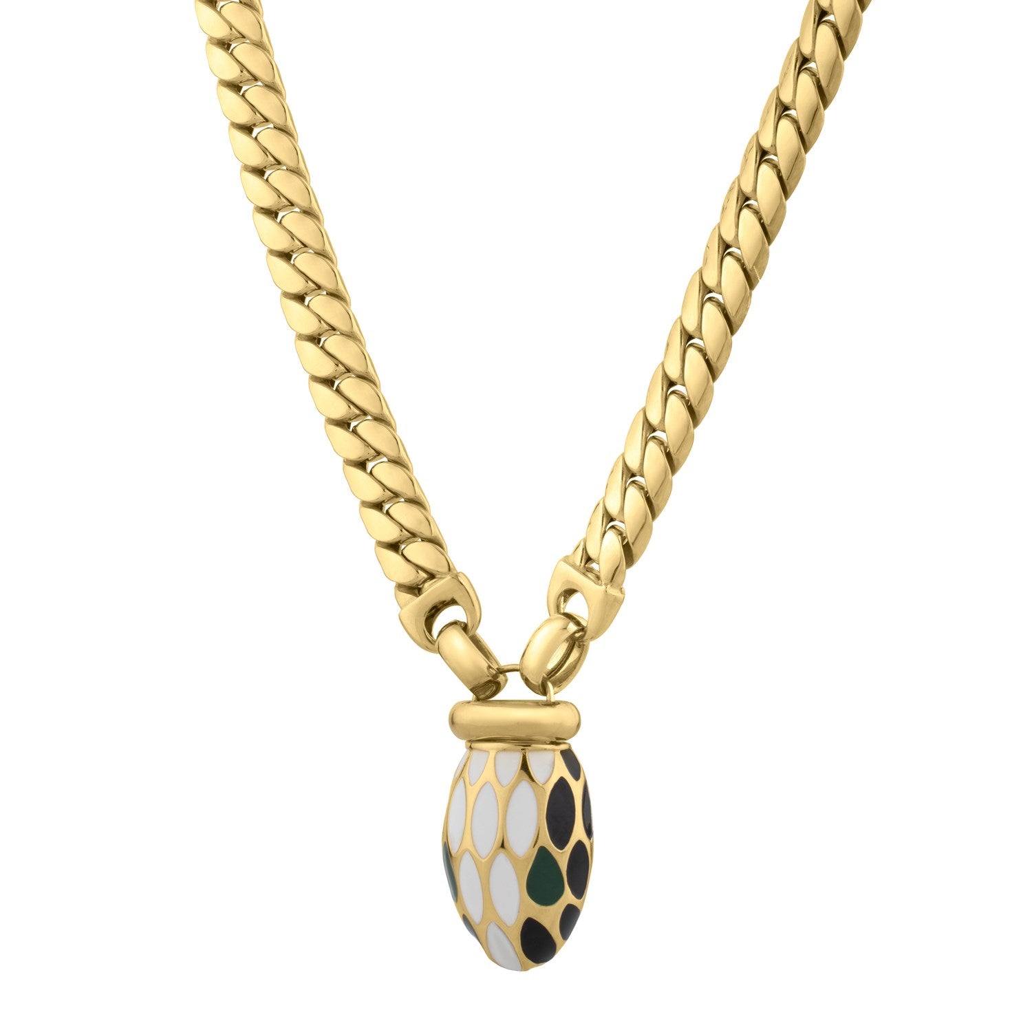 Le Serpent Curb Link Necklace in 14K Gold