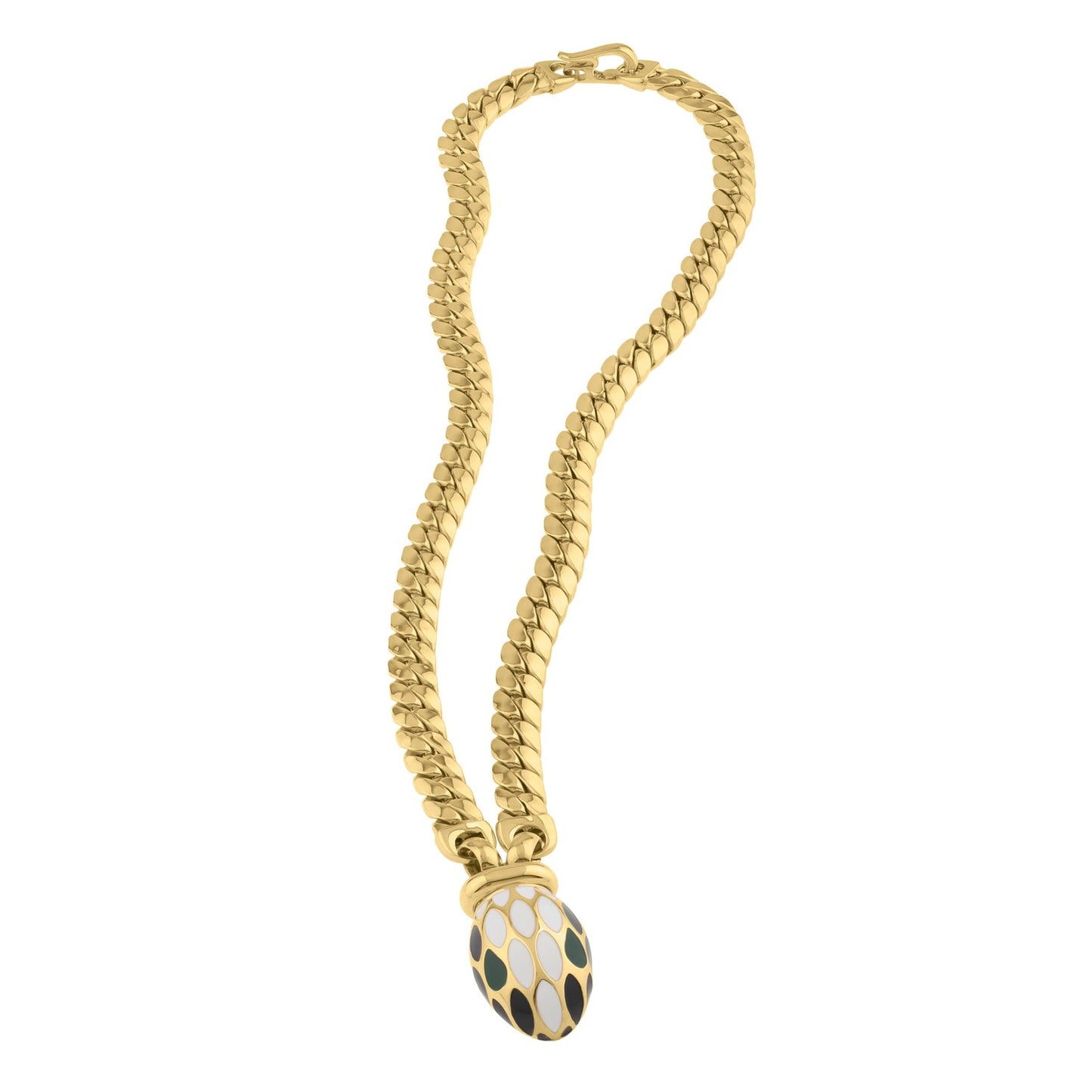 Le Serpent Curb Link Necklace in 14K Gold