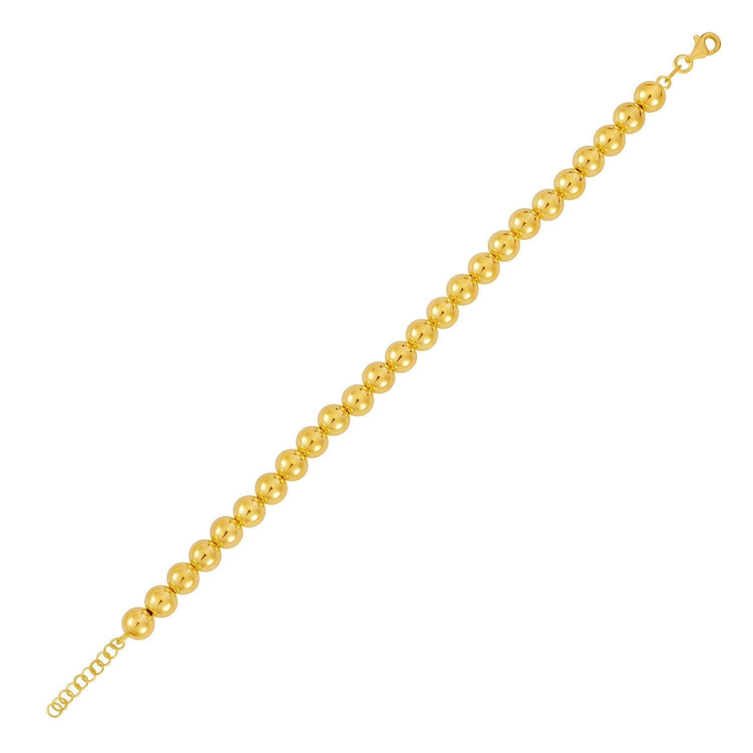 14K Gold Bead Bracelet (7.00 mm)