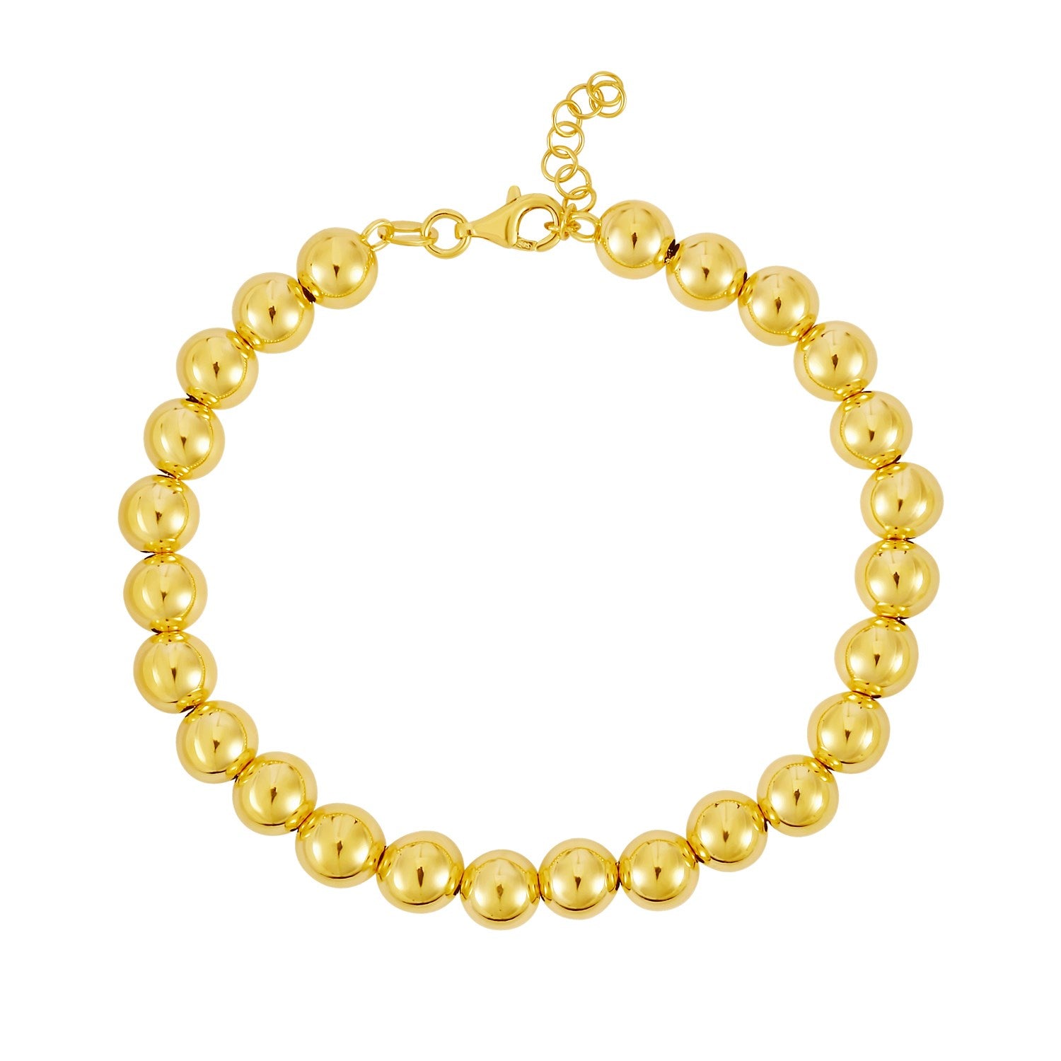 14K Gold Bead Bracelet (7.00 mm)
