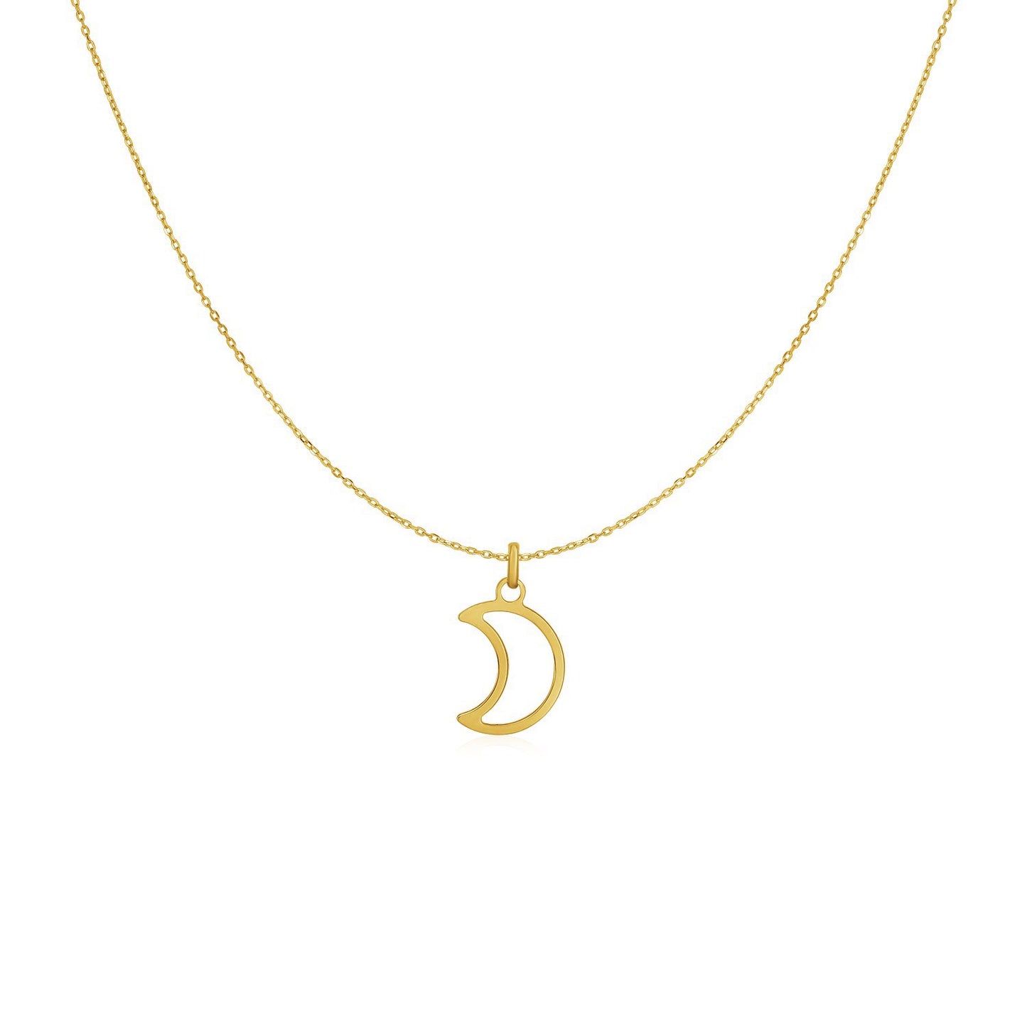 14k Gold Necklace w/Moon