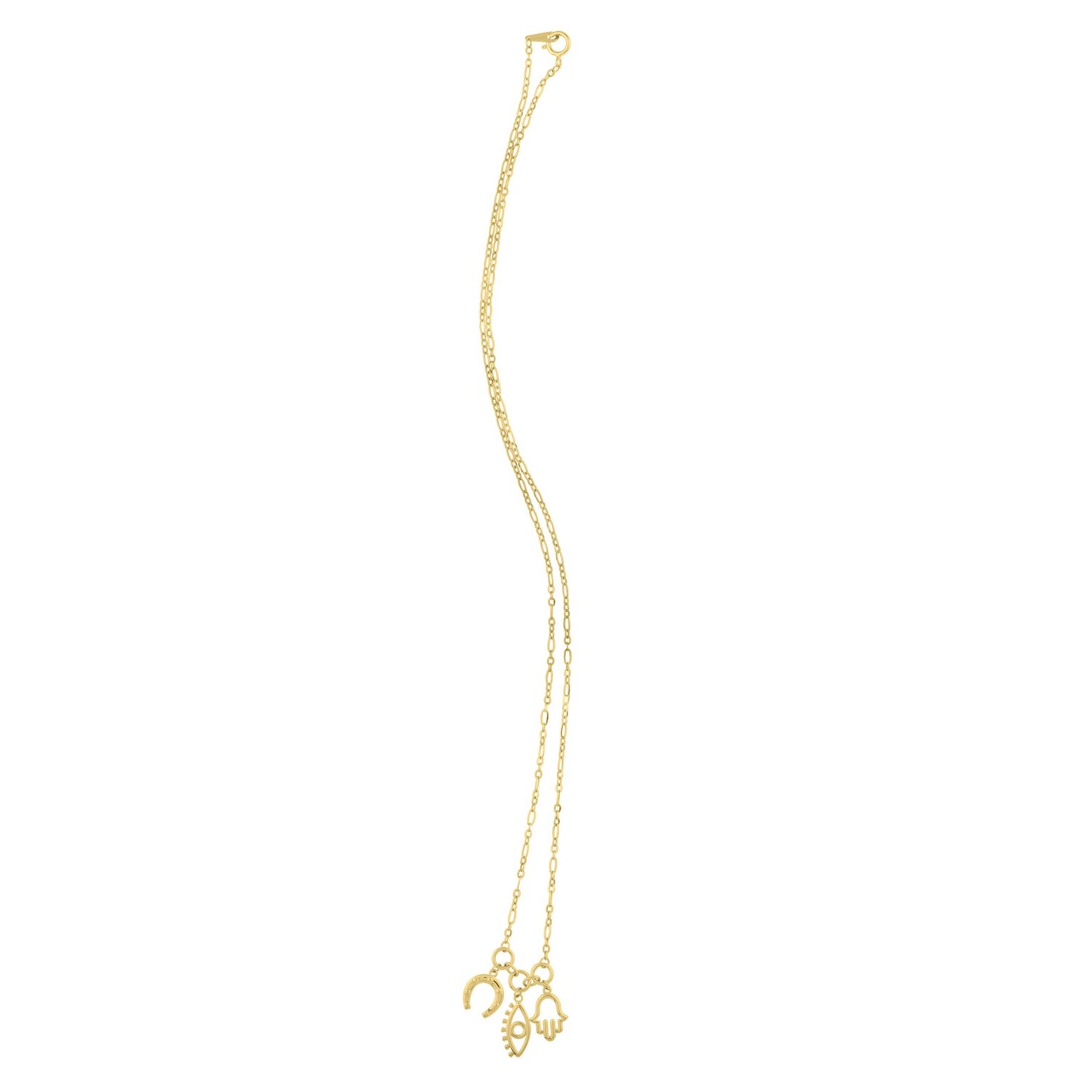 14K Gold Lucky Charms Necklace