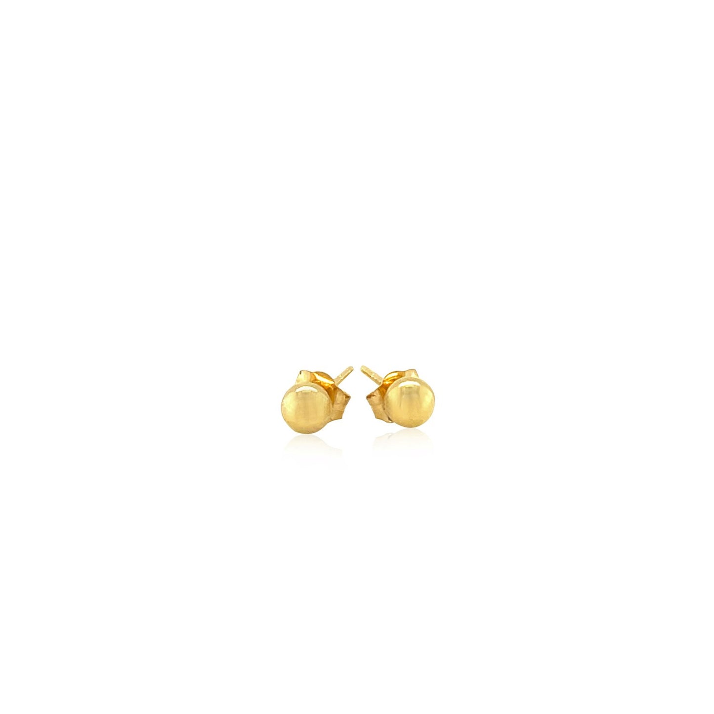 10k Gold Ball Style Stud Earrings (4mm)