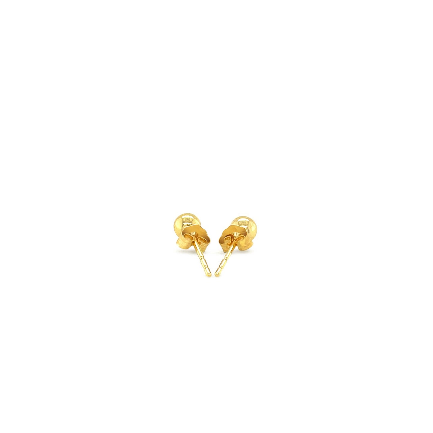 10k Gold Ball Style Stud Earrings (4mm)