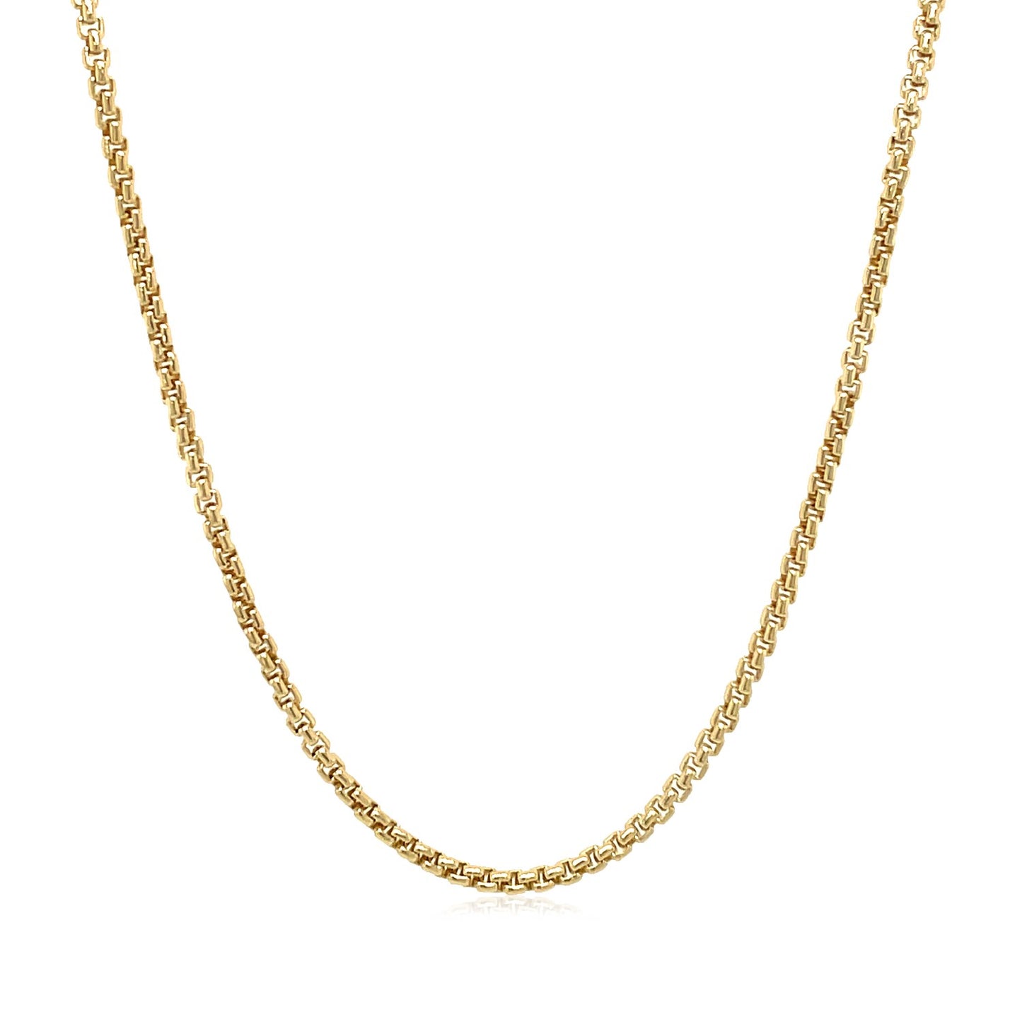 14k Gold Solid Round Box Chain