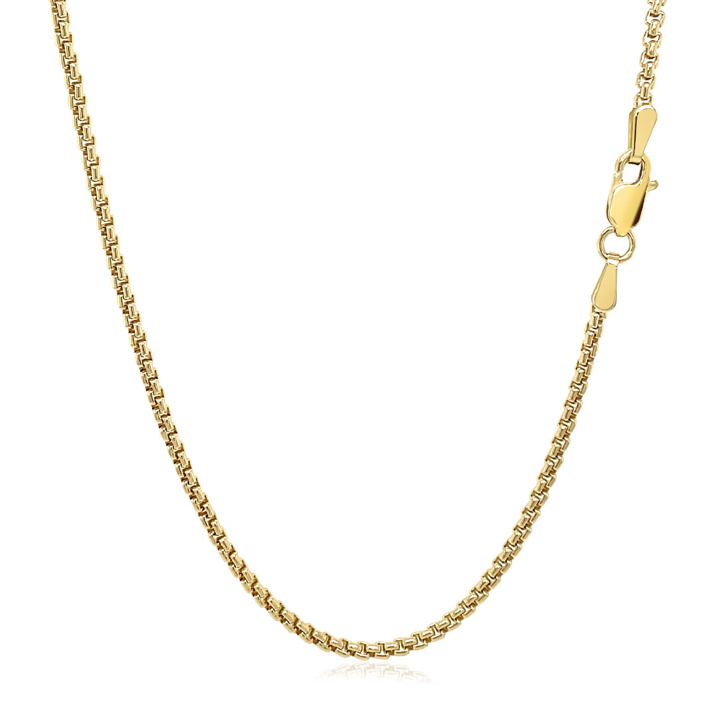 14k Gold Solid Round Box Chain