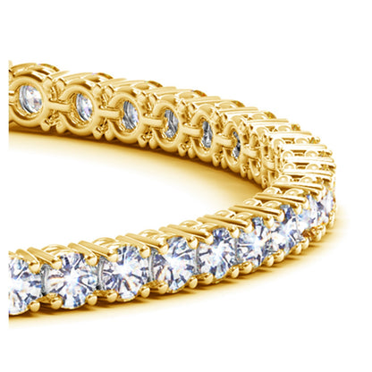 Lab Grown Round Diamond Tennis Bracelet in 14k Gold (10 cctw F/G  VS2/SI1)