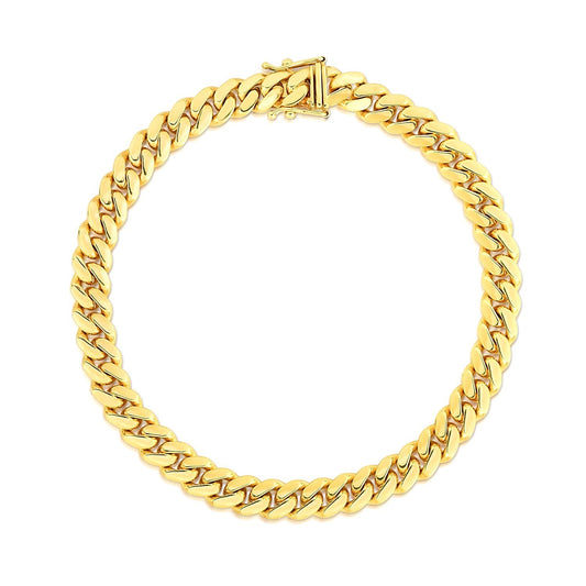 10k Gold Classic Miami Cuban Solid Chain (8.20 mm)