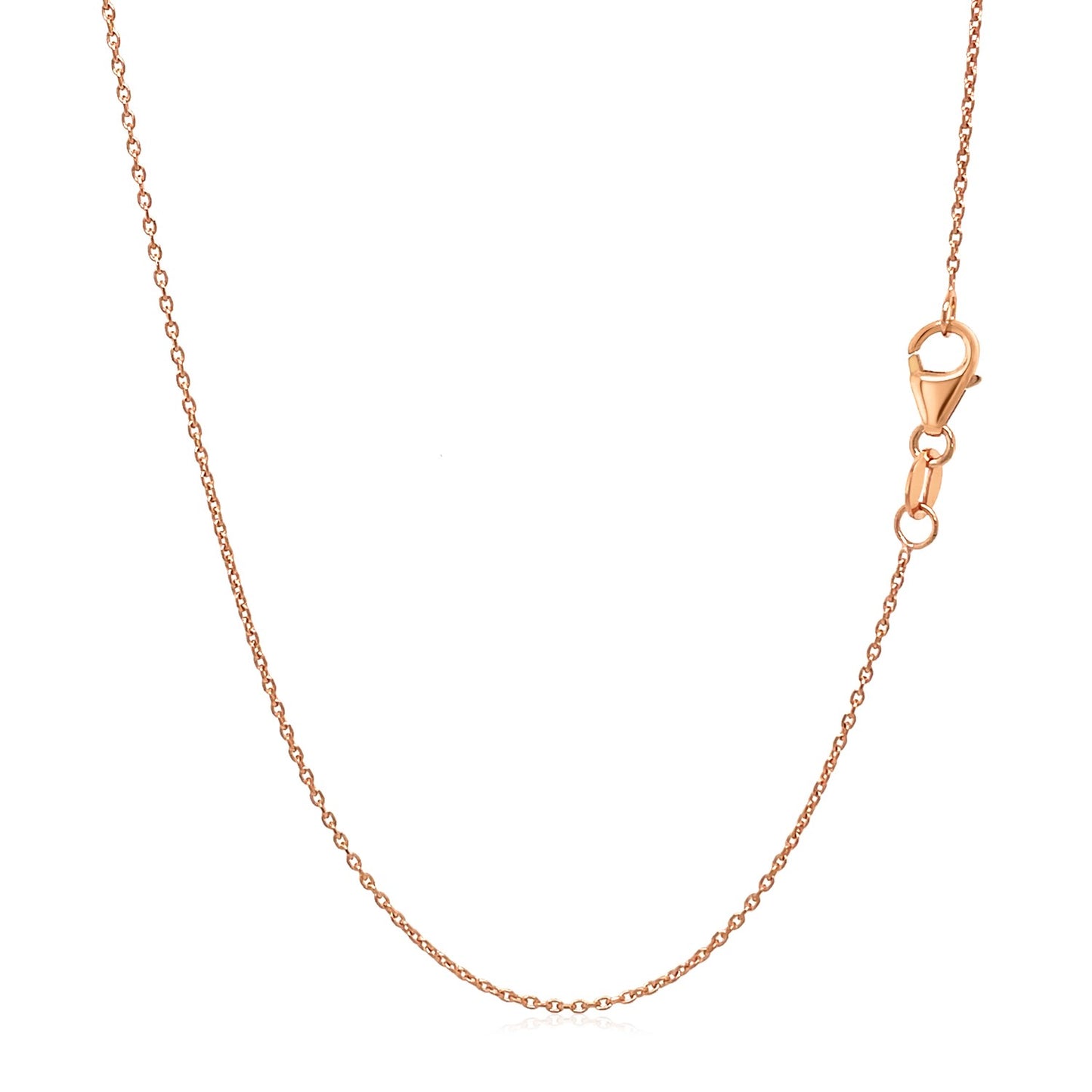 14k Rose Gold Oval Cable Link Chain