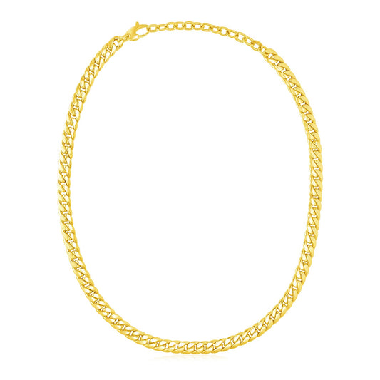 14k Gold Cuban Chain Choker Necklace