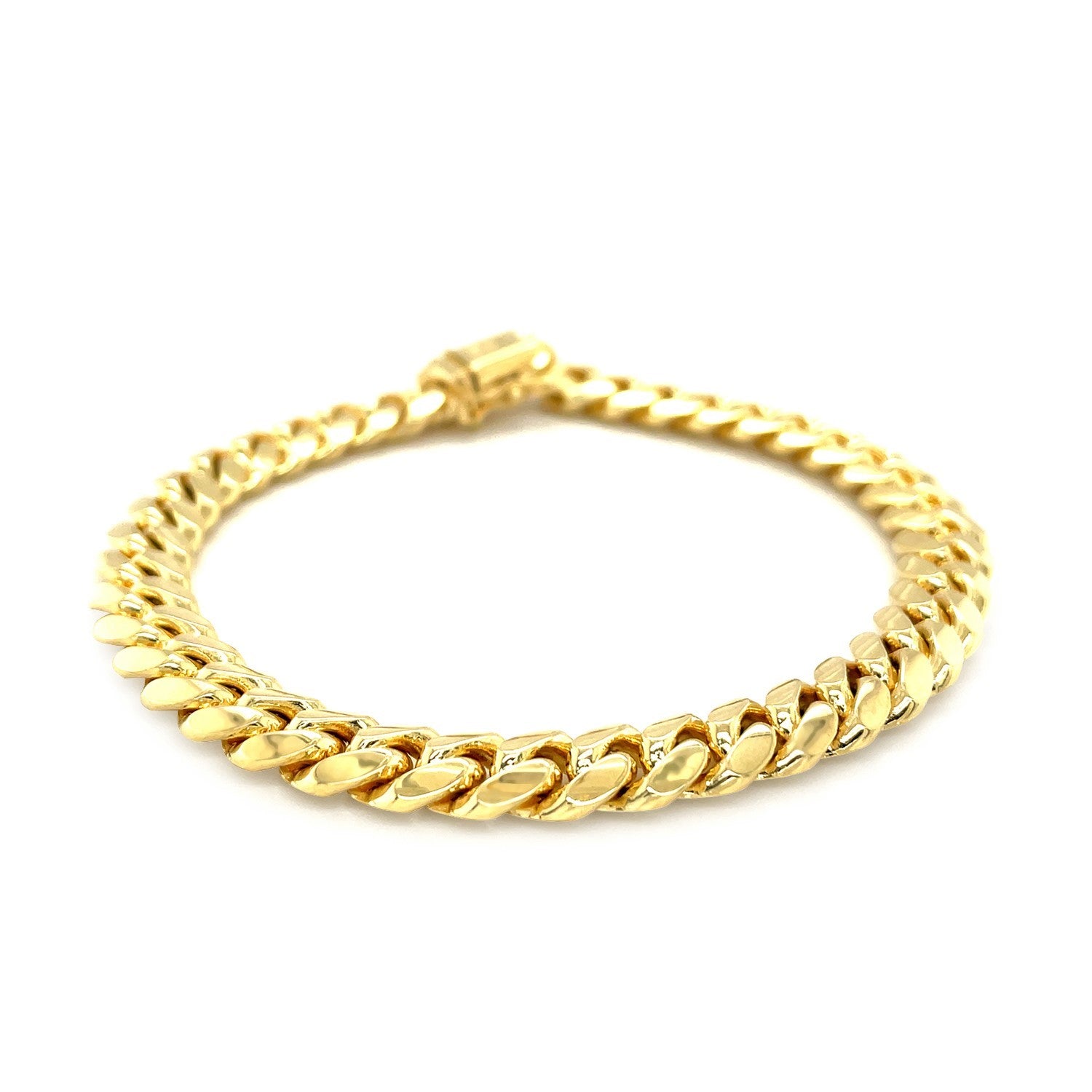 10k Gold Classic Miami Cuban Solid Bracelet (8.20 mm)