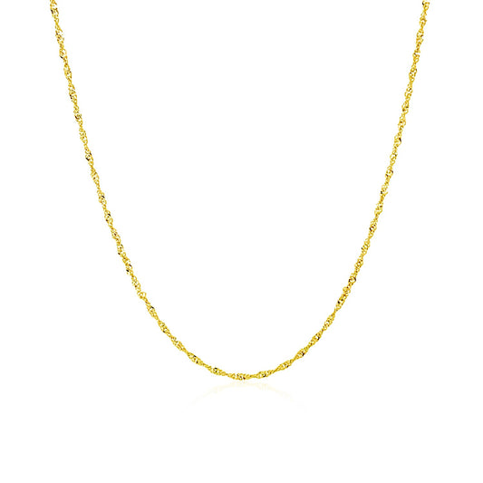 10k Gold Singapore Chain (1.10 mm)