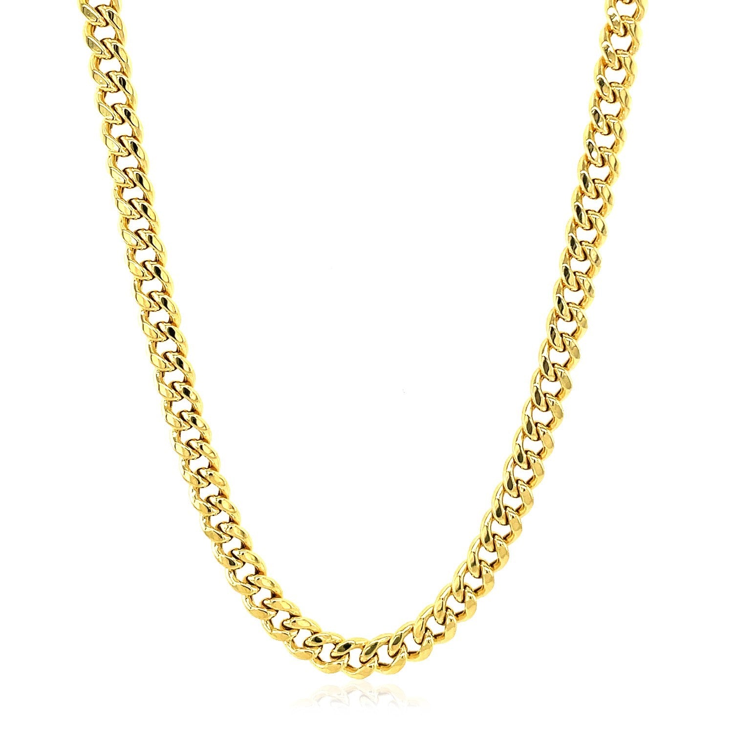 10k Gold Semi Solid Miami Cuban Chain (4.50 mm)