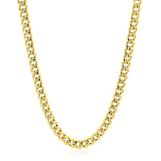10k Gold Semi Solid Miami Cuban Chain (4.50 mm)