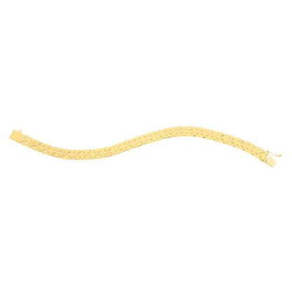 14k Gold 7-inch Clover Bracelet (6.50 mm)