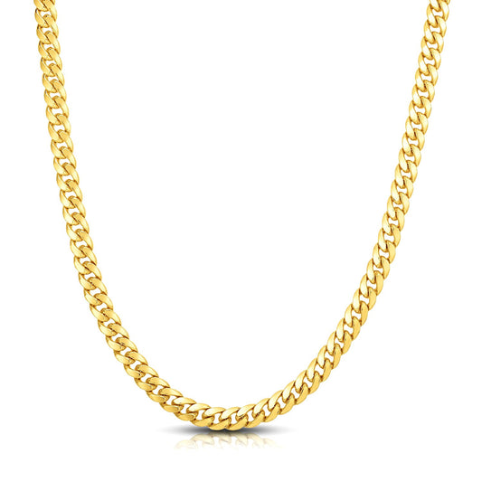 14k Gold Classic Miami Cuban Solid Chain (7.10 mm)