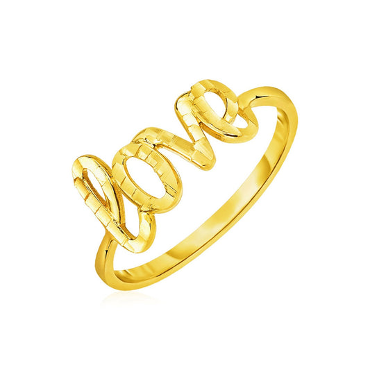 14k Gold Ring w/Love