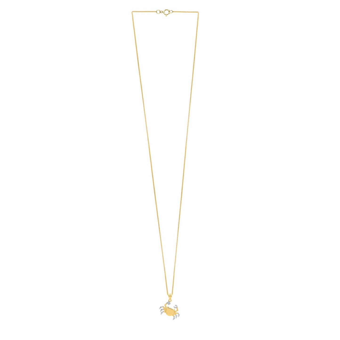 Crab Necklace in 10K Two Tone Gold