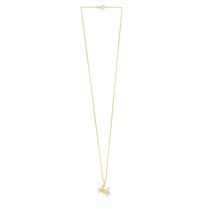 Crab Necklace in 10K Two Tone Gold