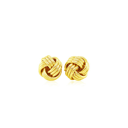 Love Knot Post Earrings in 14k Gold 12.7mm