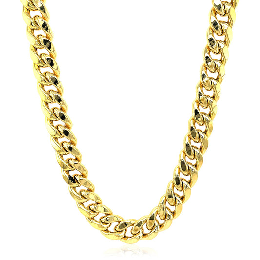 10k Gold Semi Solid Miami Cuban Chain (9.10 mm)
