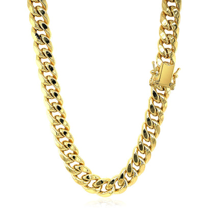 10k Gold Semi Solid Miami Cuban Chain (9.10 mm)