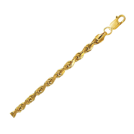 10k Gold Lite Rope Bracelet 4 mm