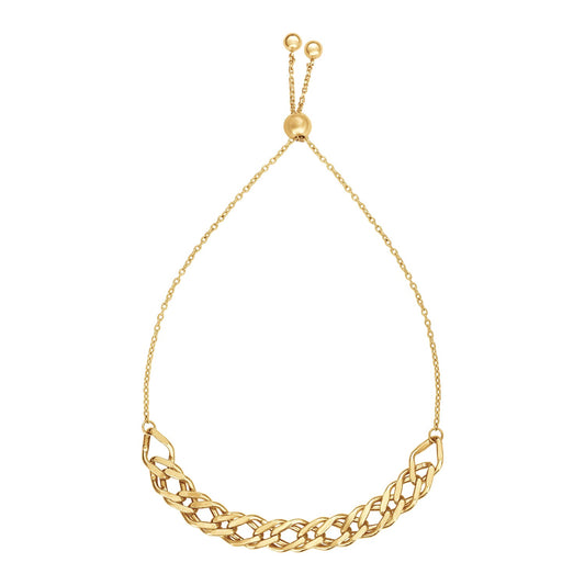 14k Gold Adjustable Chain Bracelet (5.00 mm)