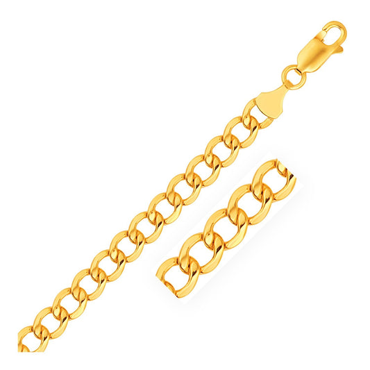 10k Gold Lite Curb Bracelet (6.20 mm)