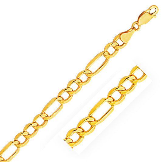 10k Gold Lite Figaro Bracelet (6.60 mm)