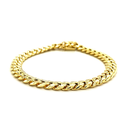 10k Gold Semi Solid Miami Cuban Bracelet (7.20 mm)