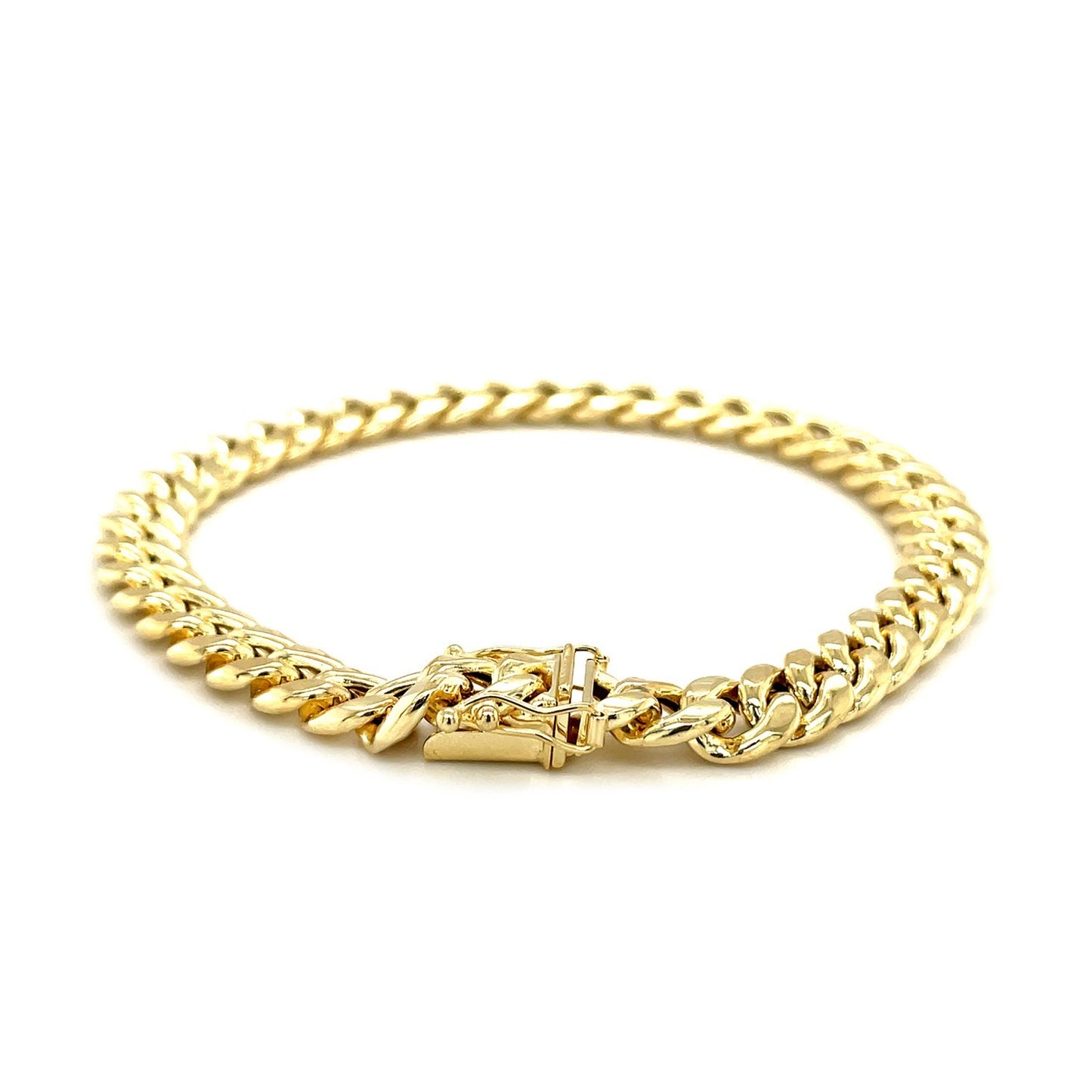 10k Gold Semi Solid Miami Cuban Bracelet (7.20 mm)