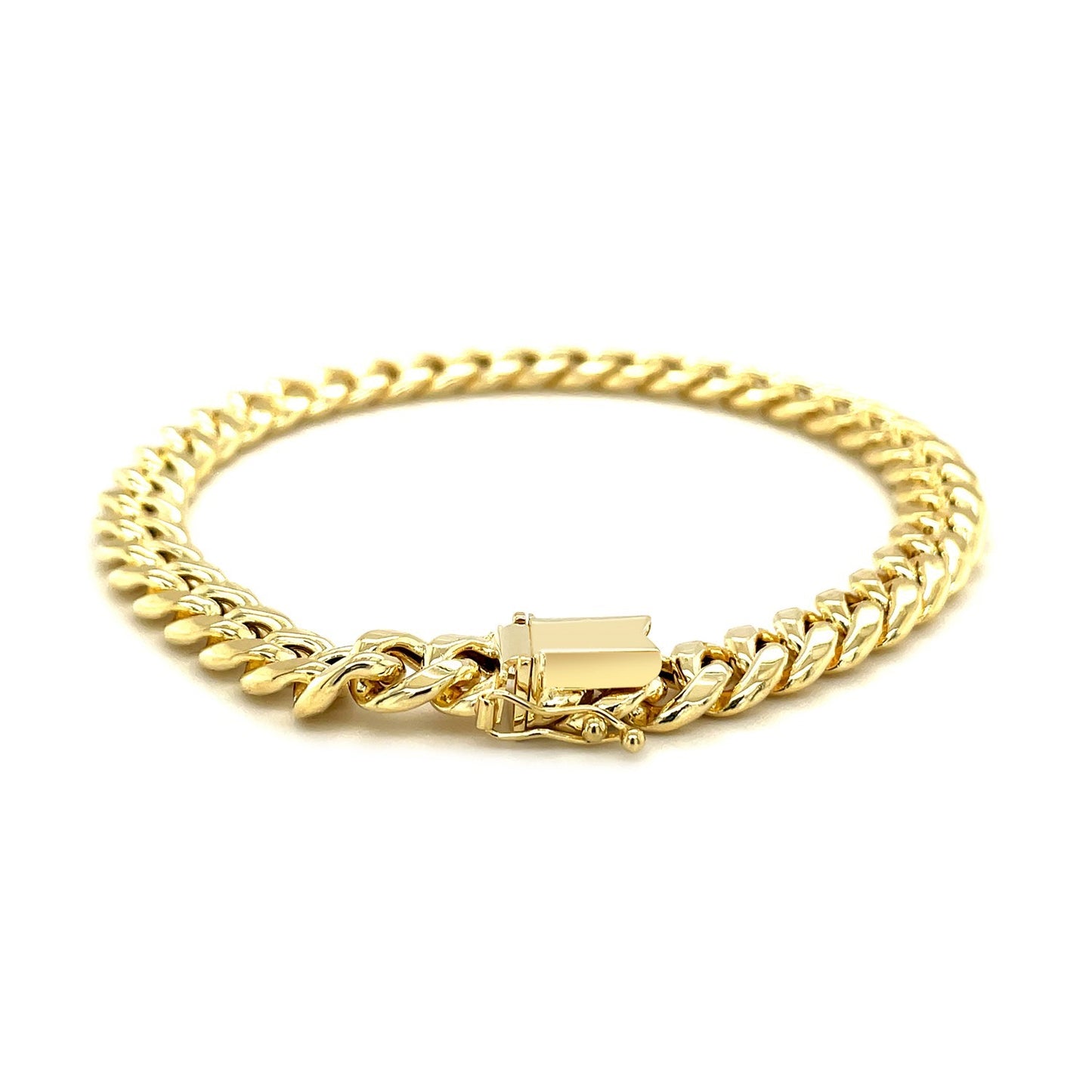 10k Gold Semi Solid Miami Cuban Bracelet (7.20 mm)
