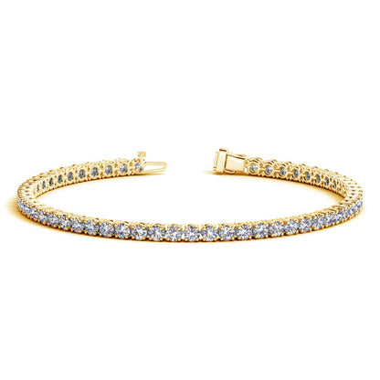 Lab Grown Round Diamond Tennis Bracelet in 14k Gold (5 cctw  F/G VS2/SI1)