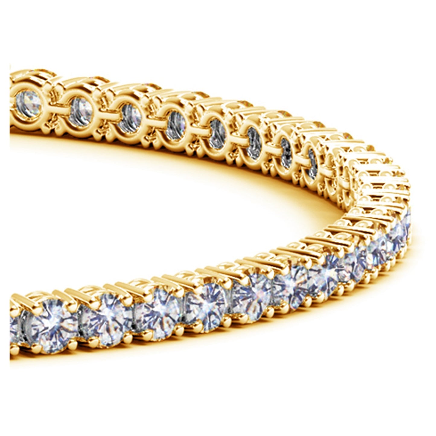 Lab Grown Round Diamond Tennis Bracelet in 14k Gold (5 cctw  F/G VS2/SI1)