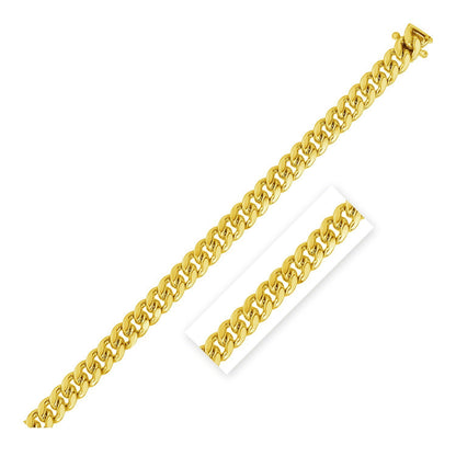 10k Gold Classic Miami Cuban Solid Chain (3.90mm )