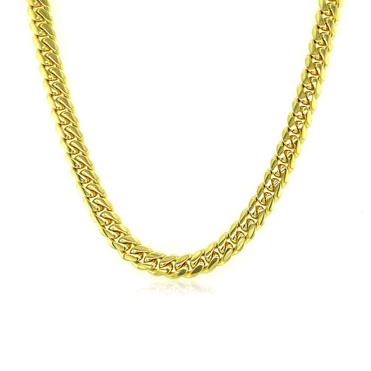 10k Gold Classic Miami Cuban Solid Chain (3.90mm )