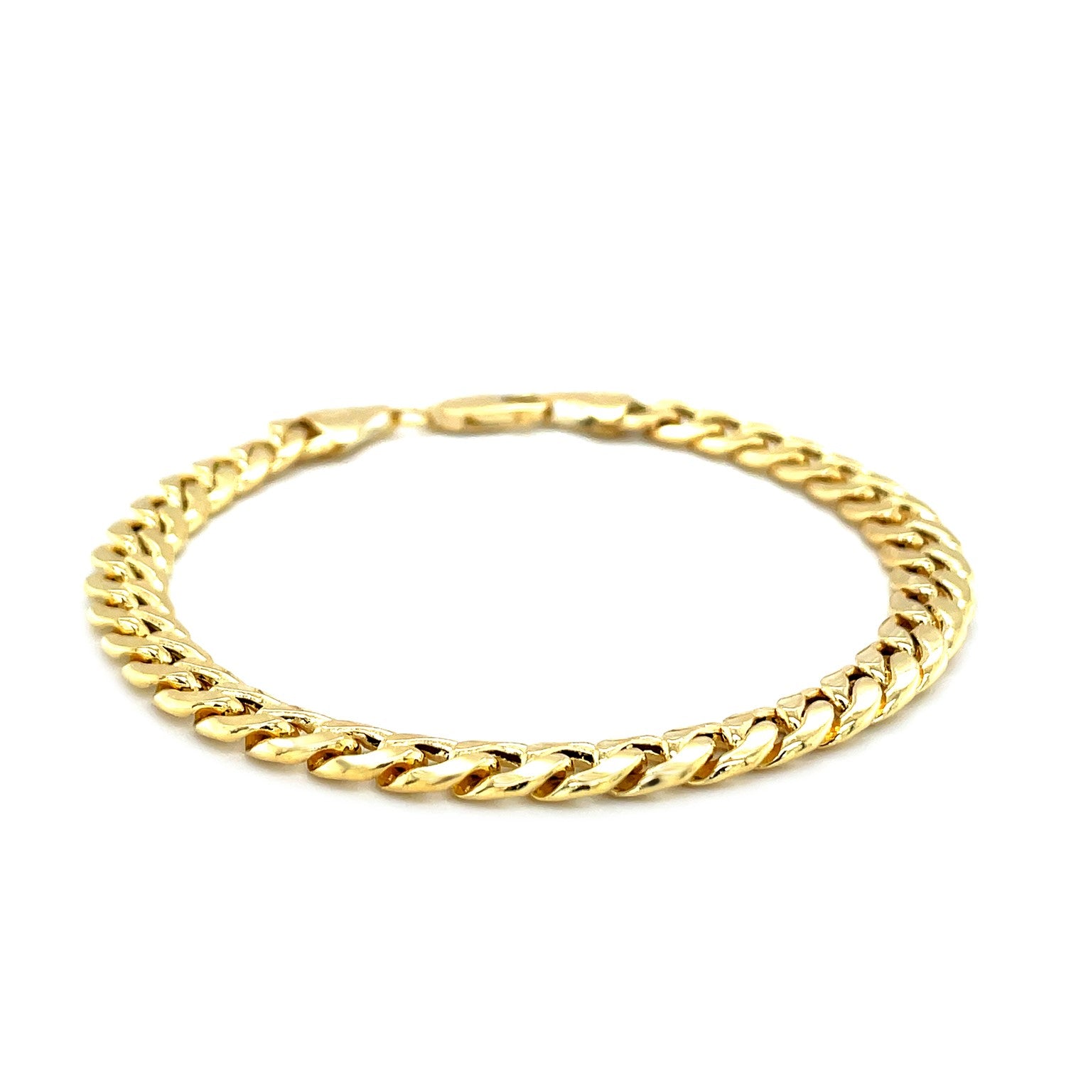14k Gold Semi Solid Miami Cuban Bracelet (6.60mm)